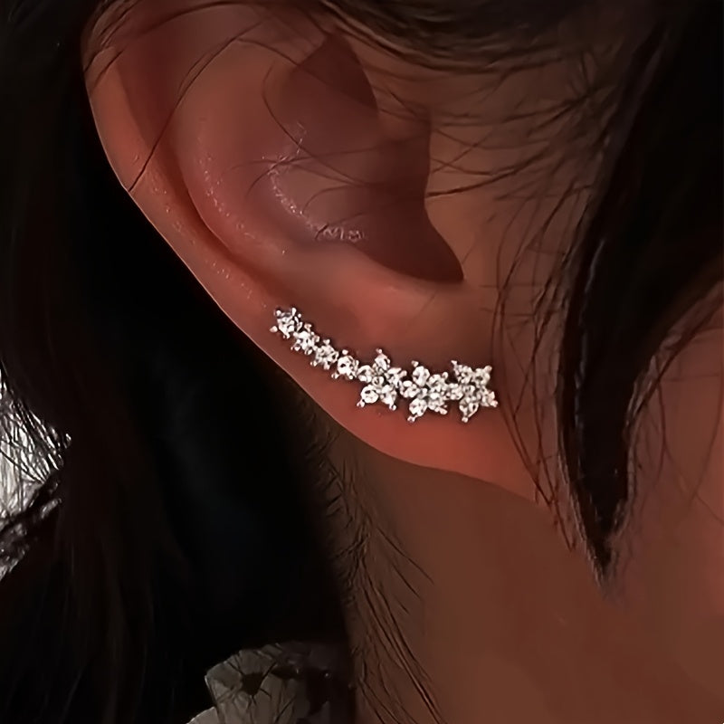 Rosalie | Floral Crystal Earrings