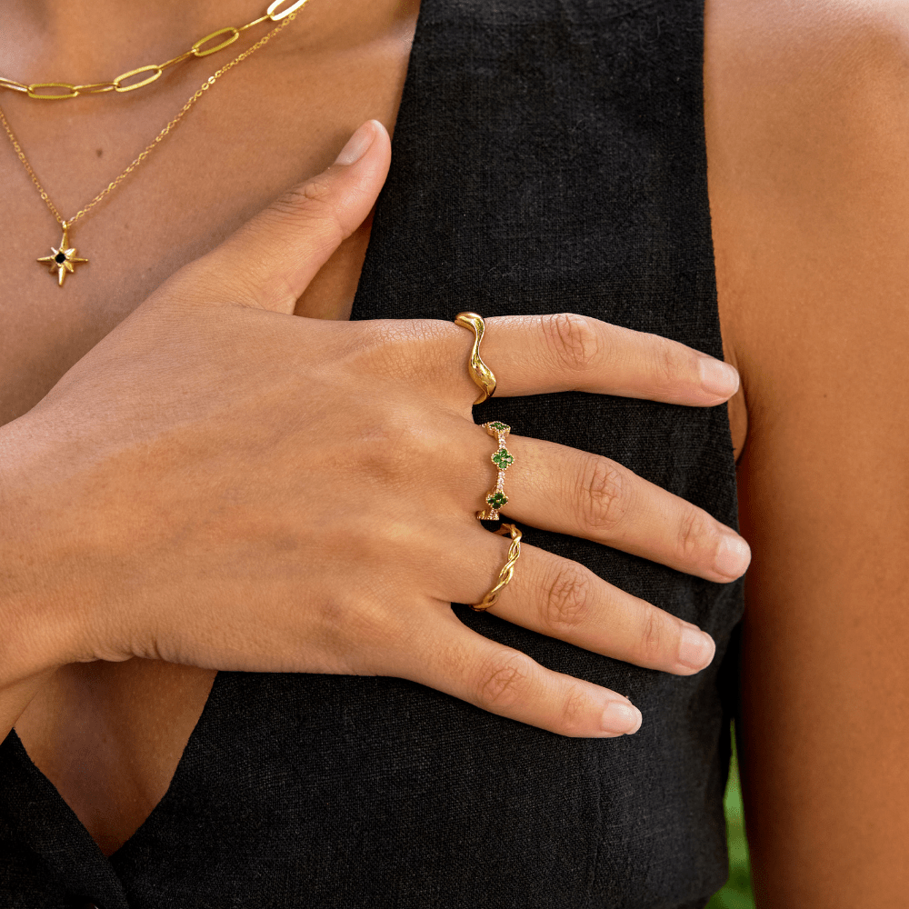 Sienna | Gold Wave Ring