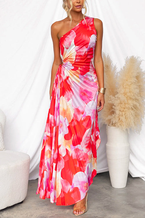Kate | Pleated One-Shoulder Dress