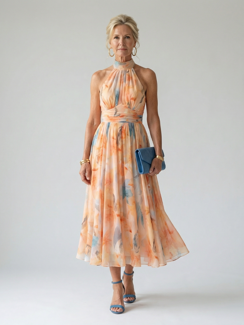 Jennifer | Soft Halter Midi Dress
