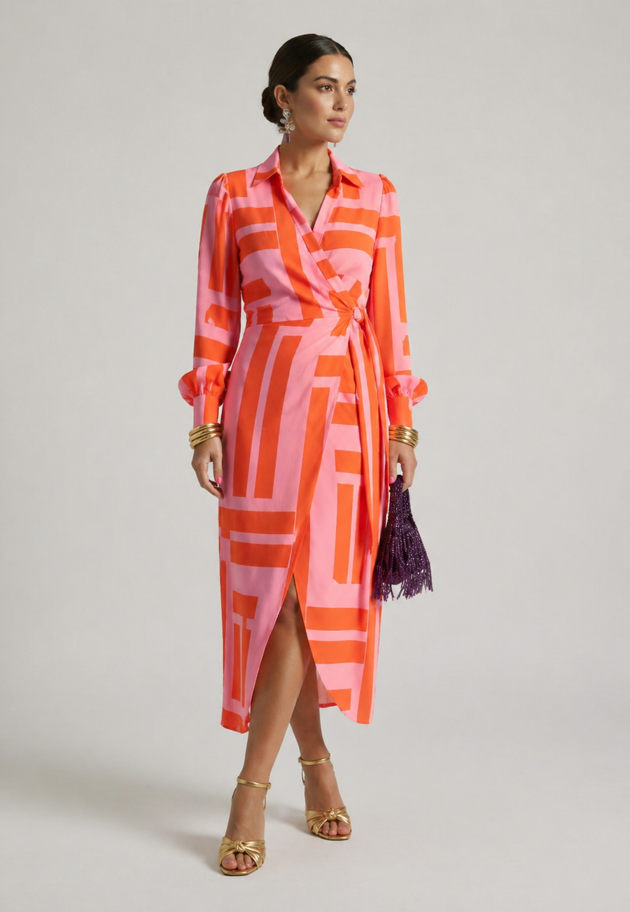 Eloise | Printed Wrap Dress