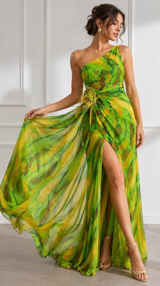 Fiona | Vibrant Draped Dress