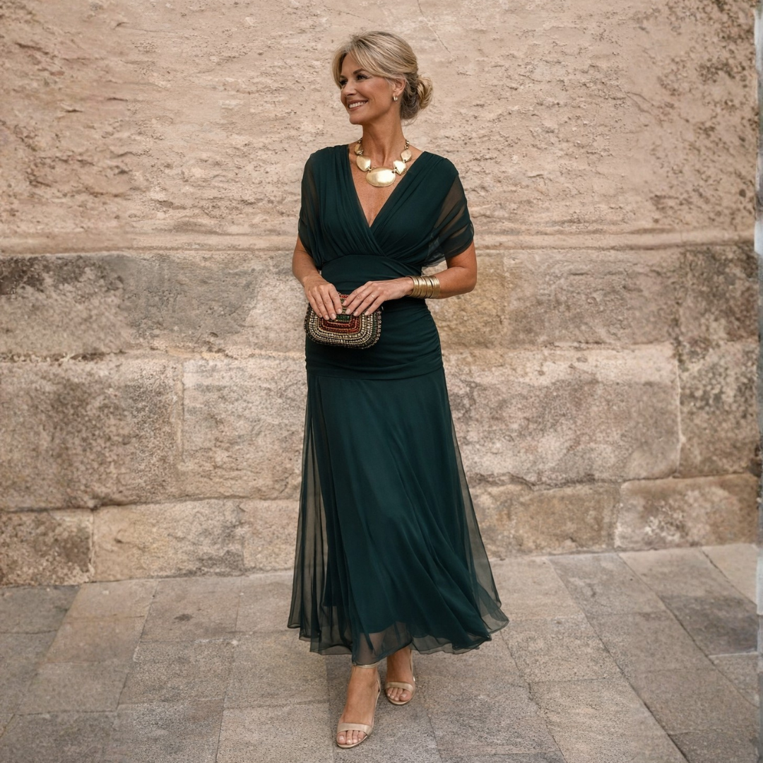Mikaela | Chiffon Wrap Maxi Dress