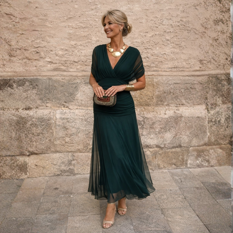 Mikaela | Chiffon Wrap Maxi Dress