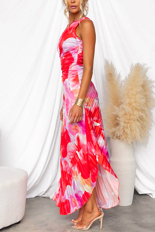 Kate | Pleated One-Shoulder Dress