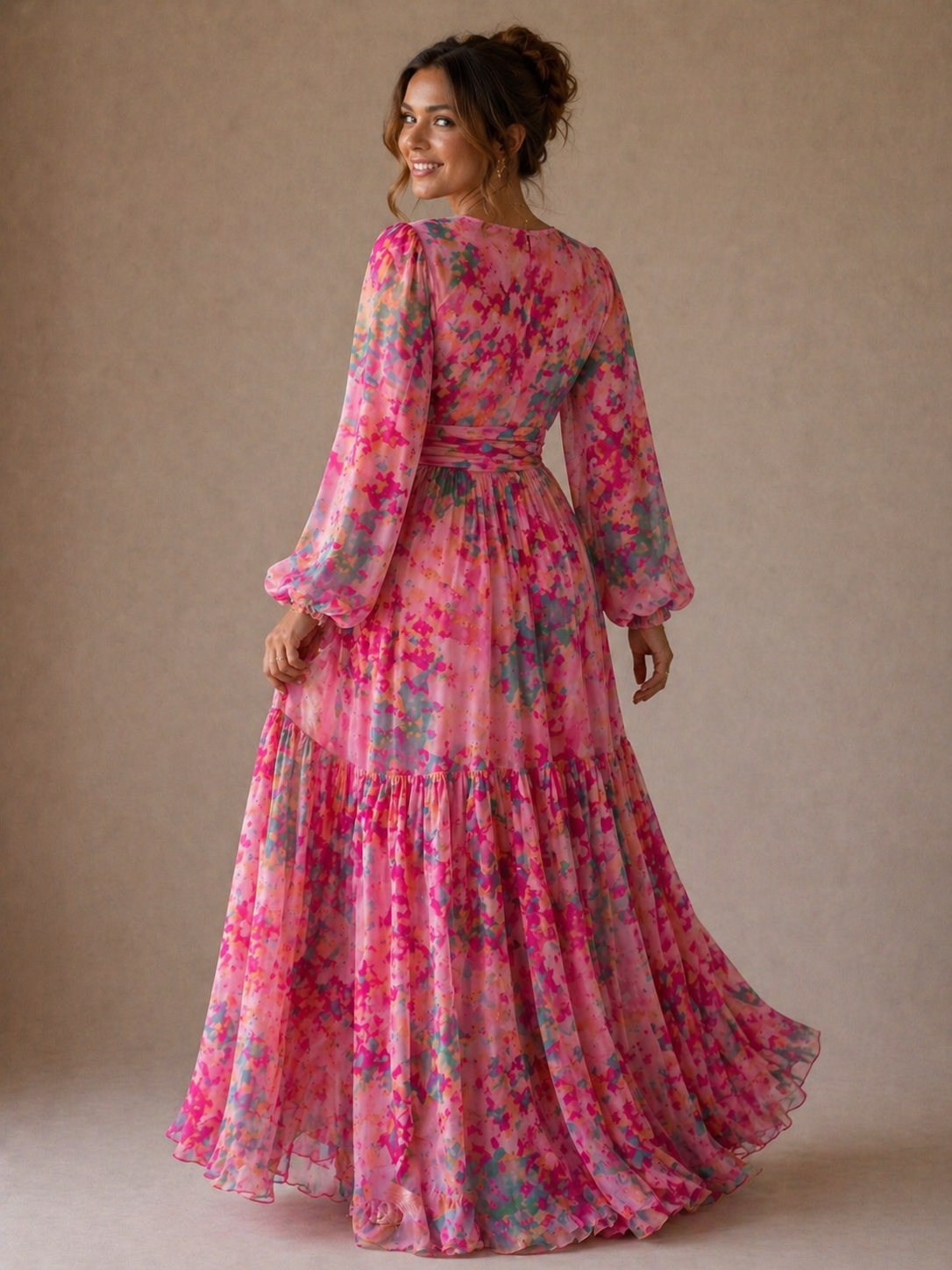 Olivia | Wrap Dress with Floral Print