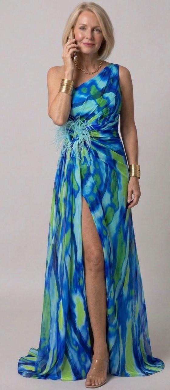 Fiona | Vibrant Draped Dress