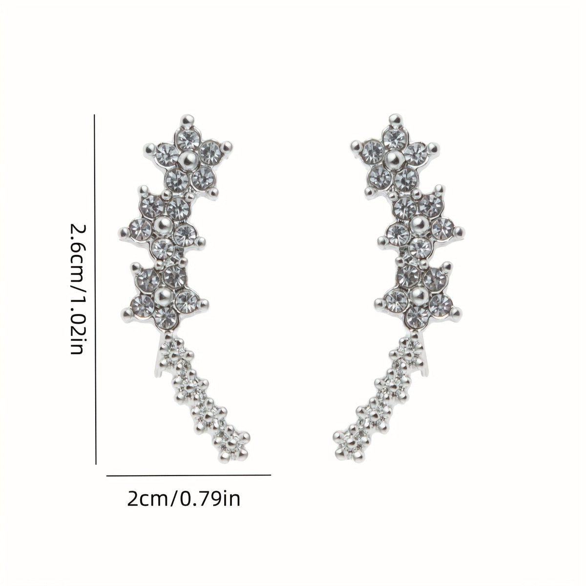 Rosalie | Floral Crystal Earrings