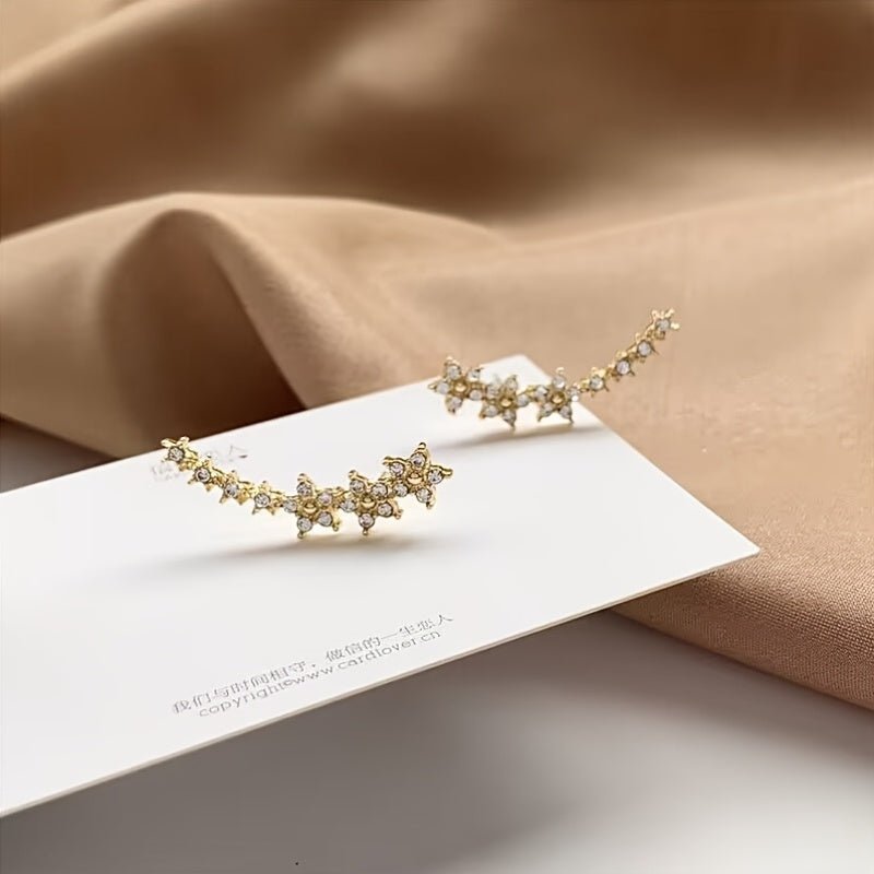 Rosalie | Floral Crystal Earrings