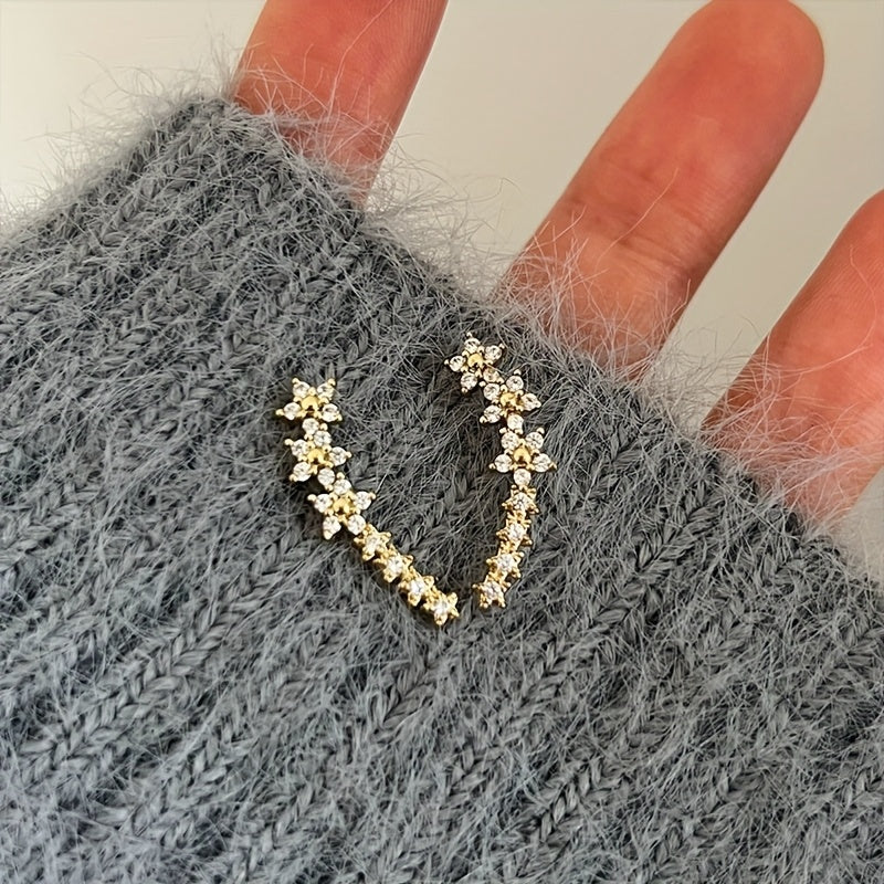 Rosalie | Floral Crystal Earrings