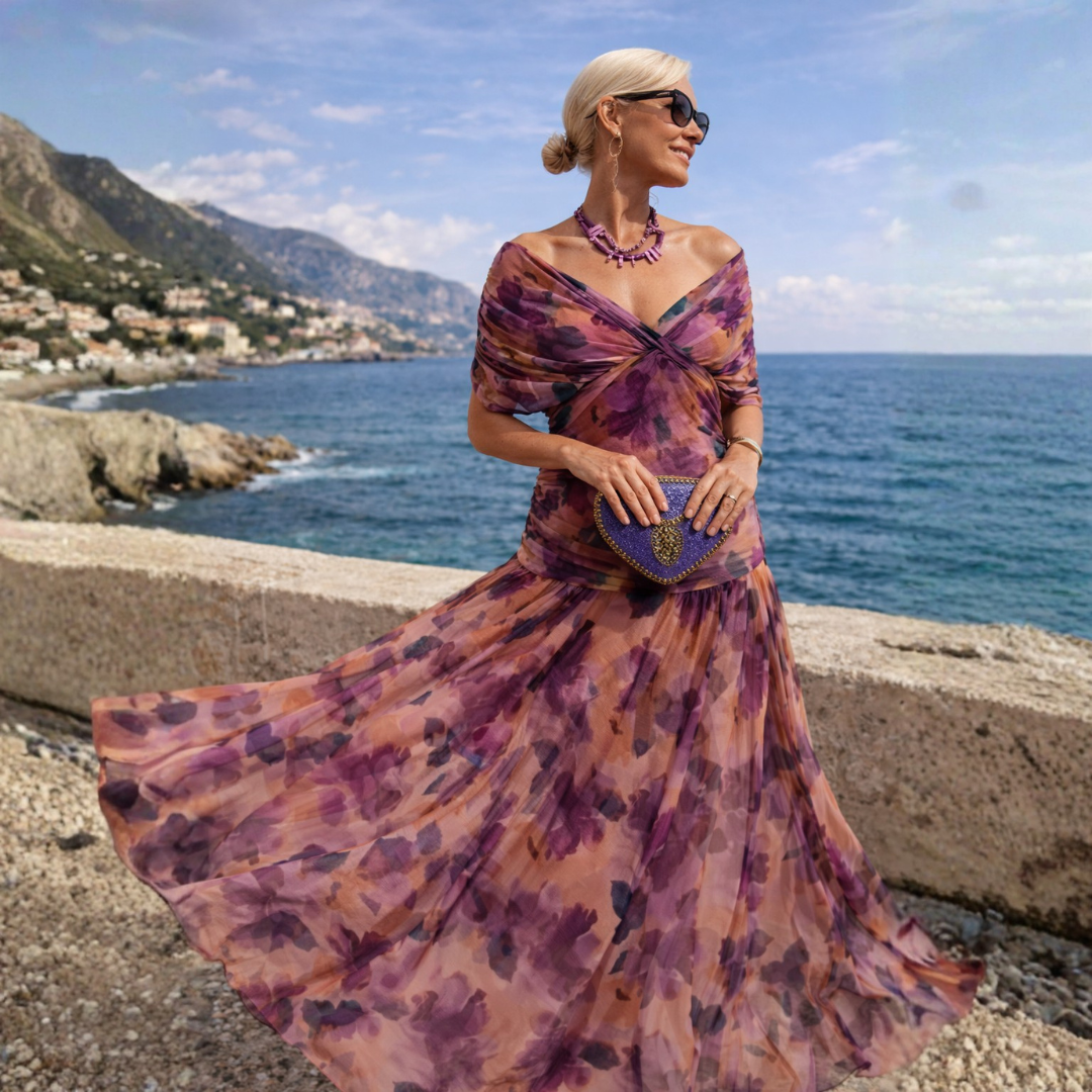 Mikaela | Chiffon Wrap Maxi Dress