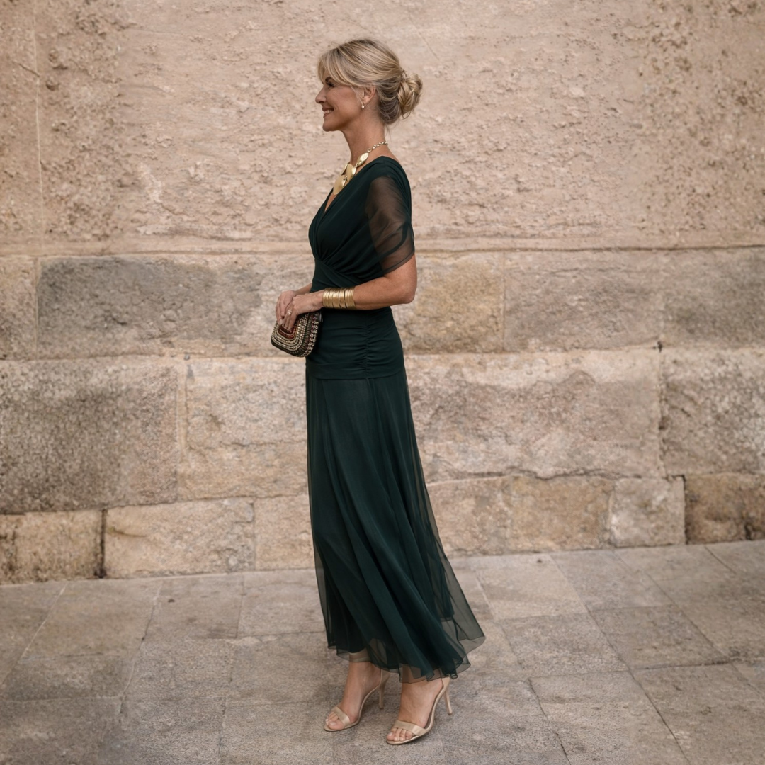 Mikaela | Chiffon Wrap Maxi Dress