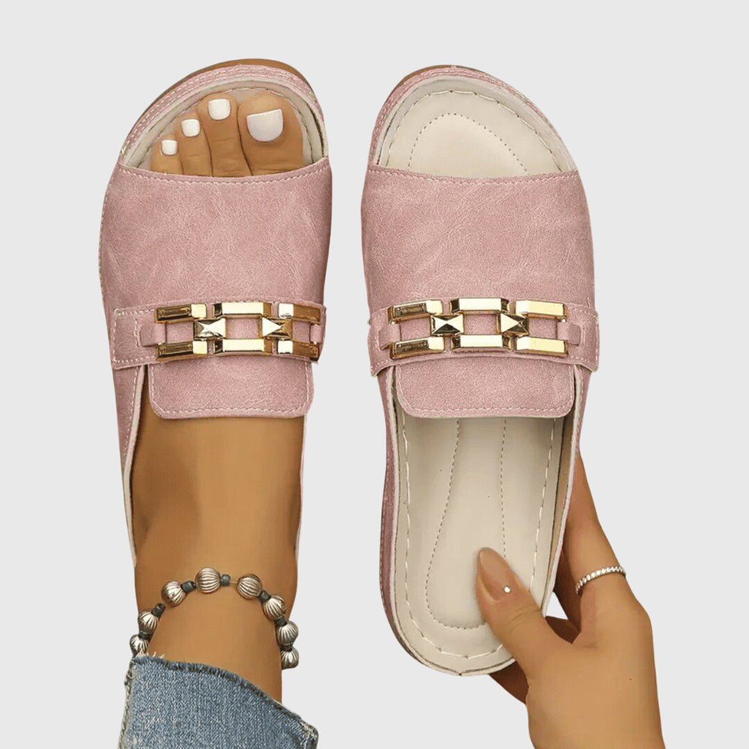 Beatrice™ | Peep-Toe Suede Sandals