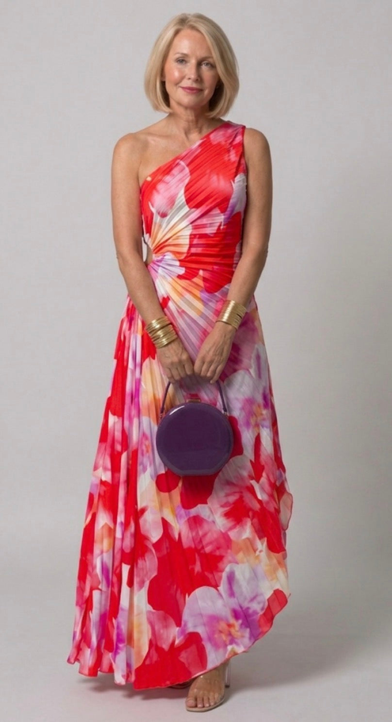 Kate | Pleated One-Shoulder Dress