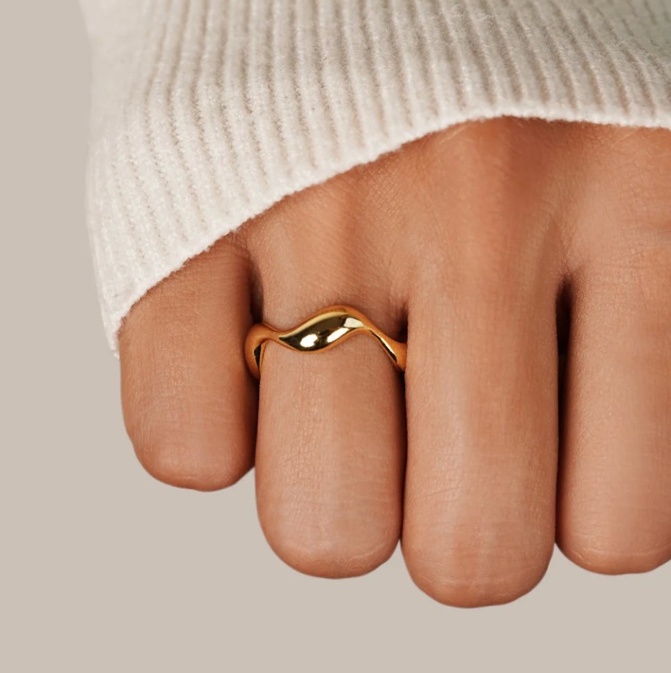 Sienna | Gold Wave Ring