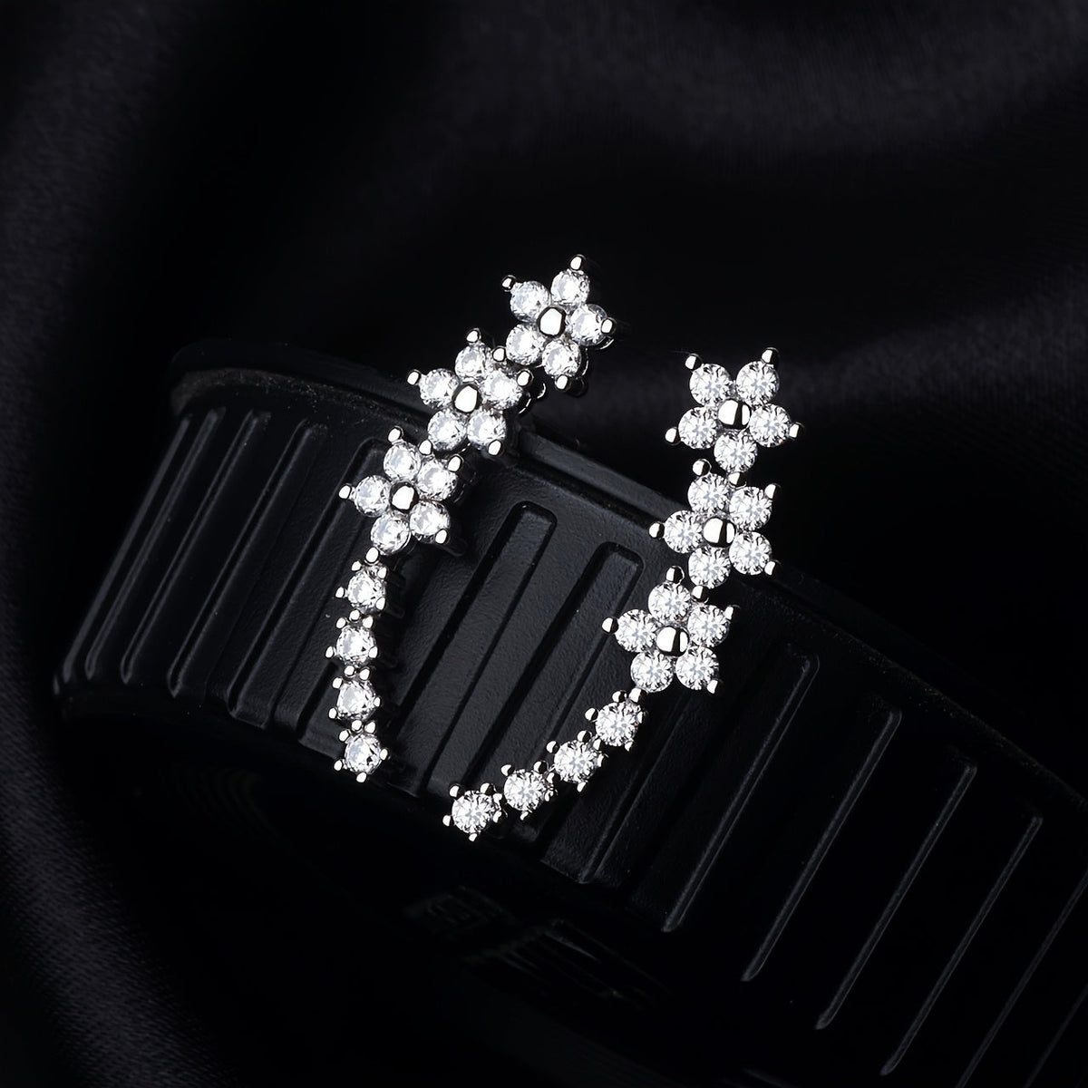 Rosalie | Floral Crystal Earrings