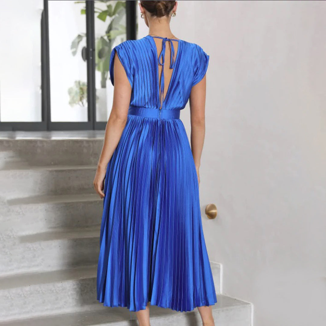 Claire | Timeless Pleated Midi Dress