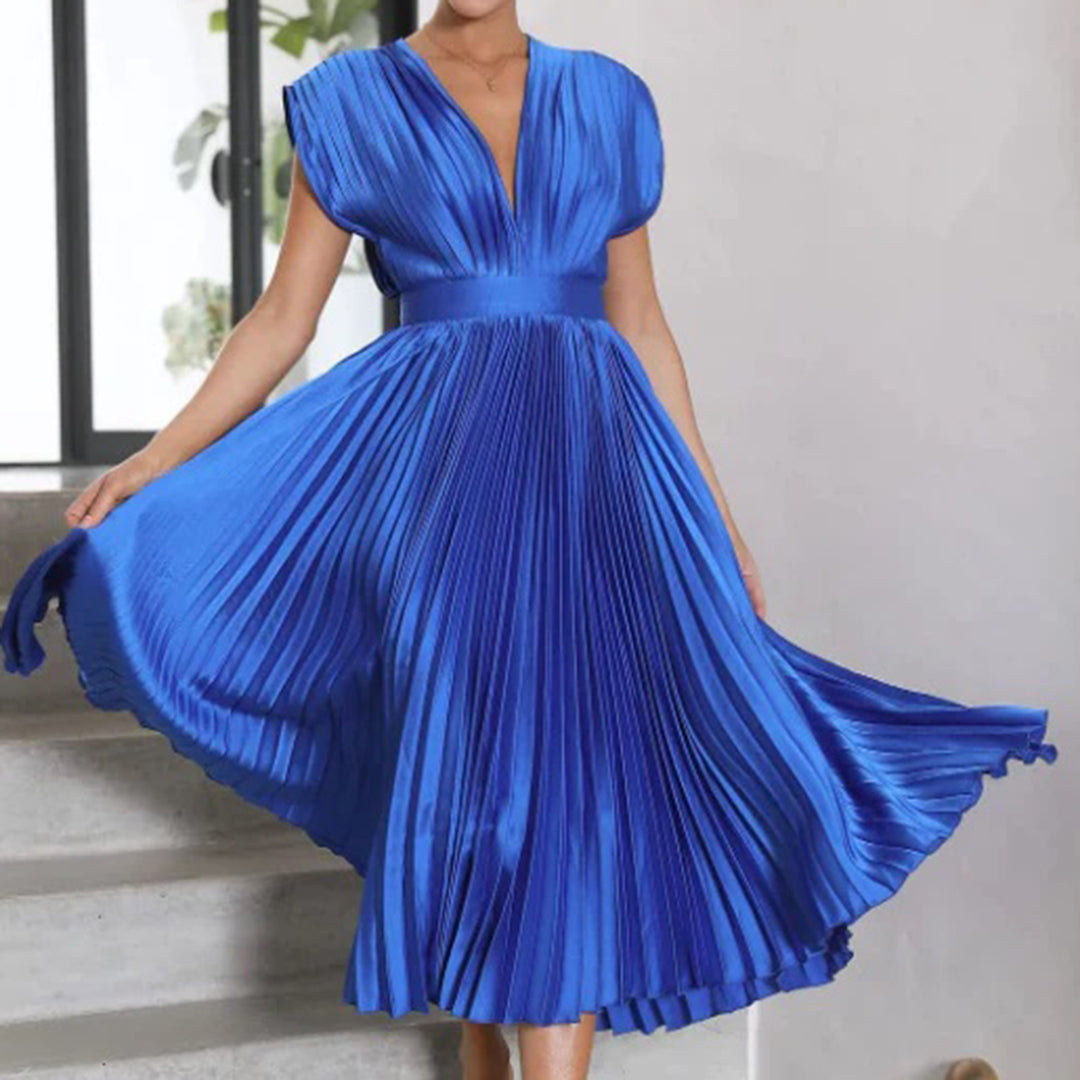 Claire | Timeless Pleated Midi Dress