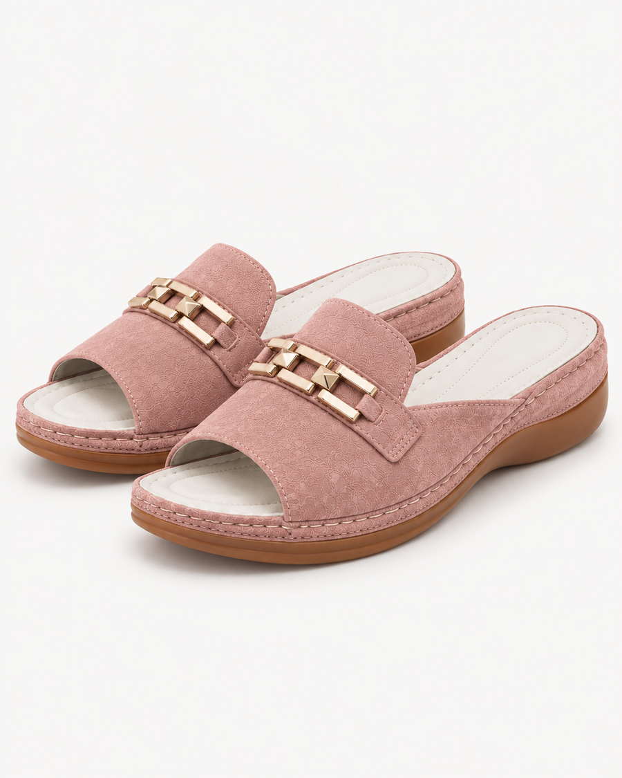 Beatrice™ | Peep-Toe Suede Sandals