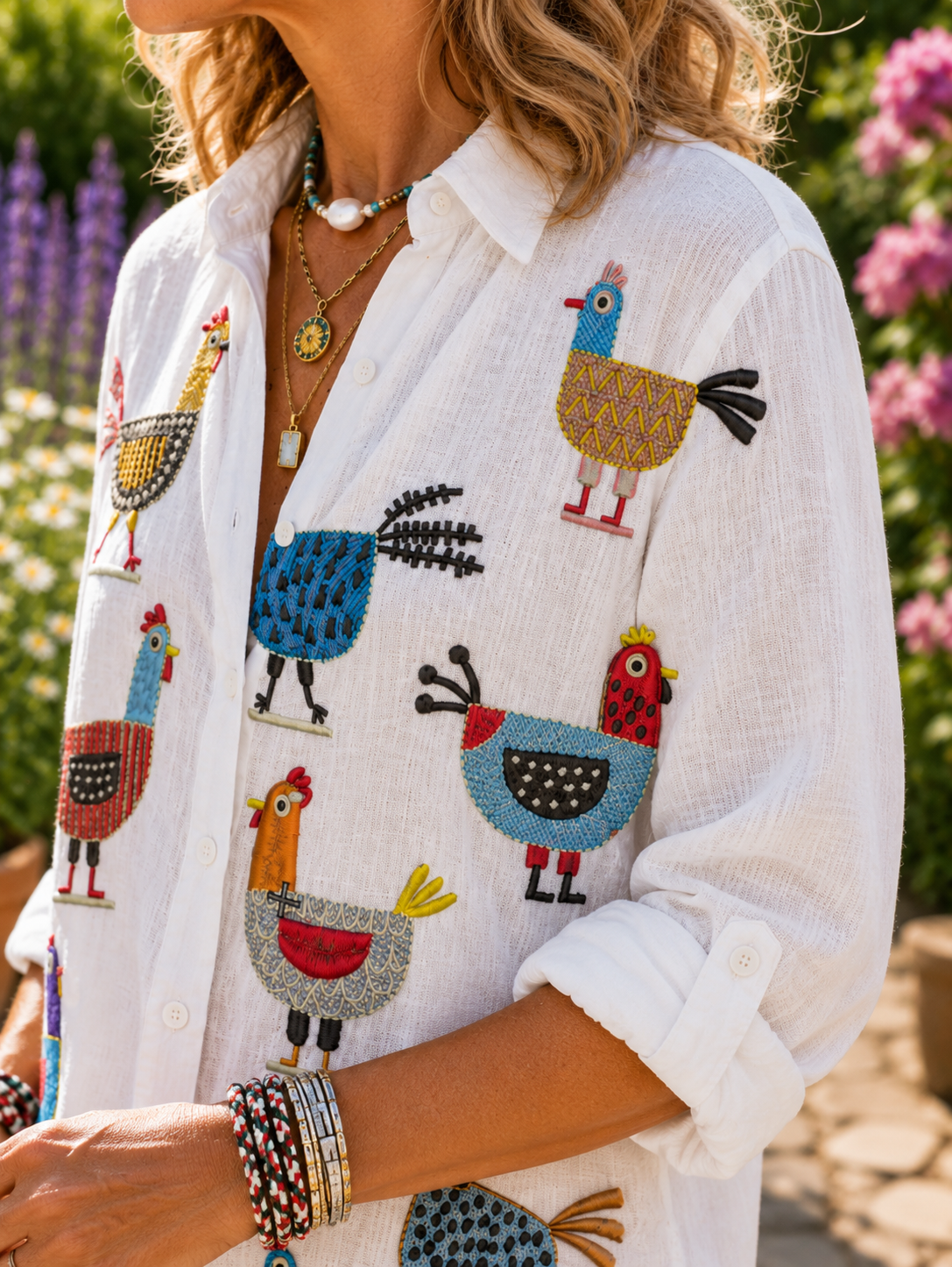 Ingrid | Playful Hen Blouse