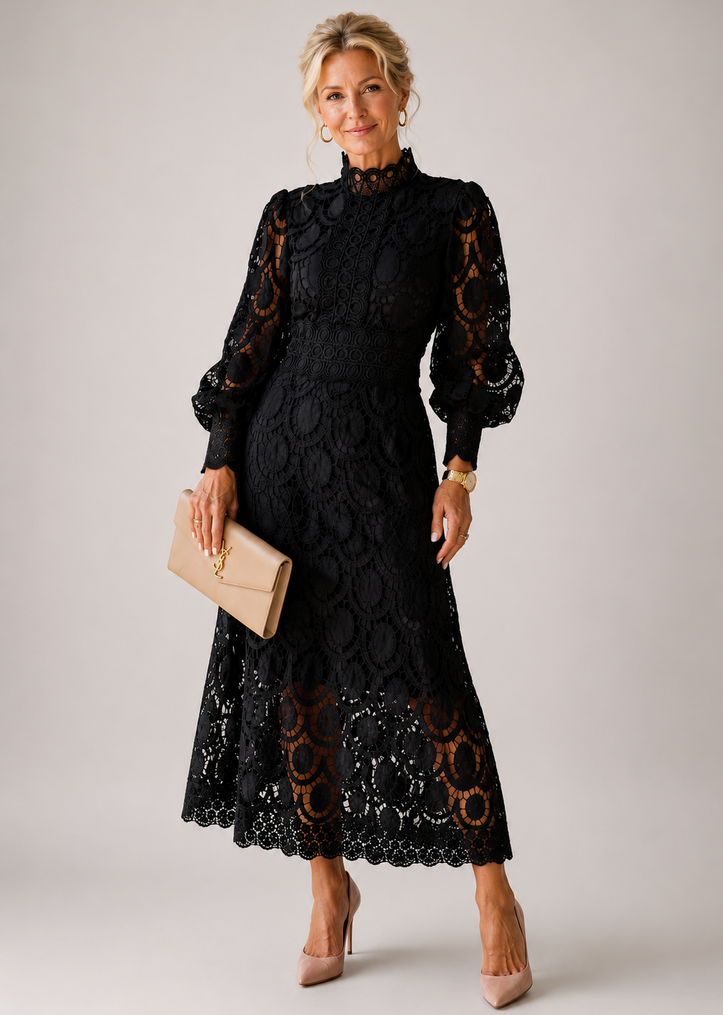 Deborah | Lace Midi Dress