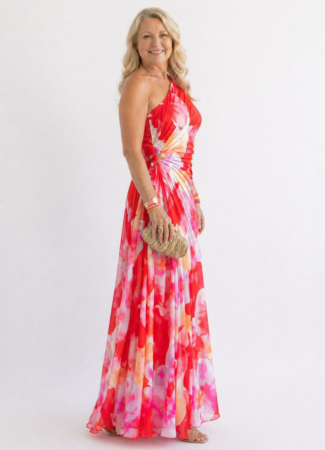 Kate | Pleated One-Shoulder Dress