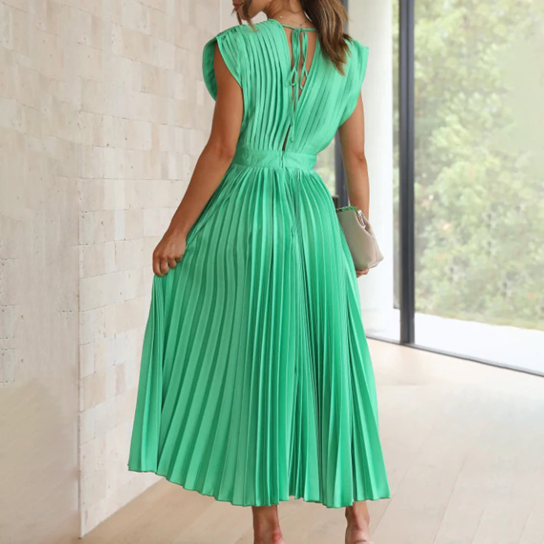 Claire | Timeless Pleated Midi Dress