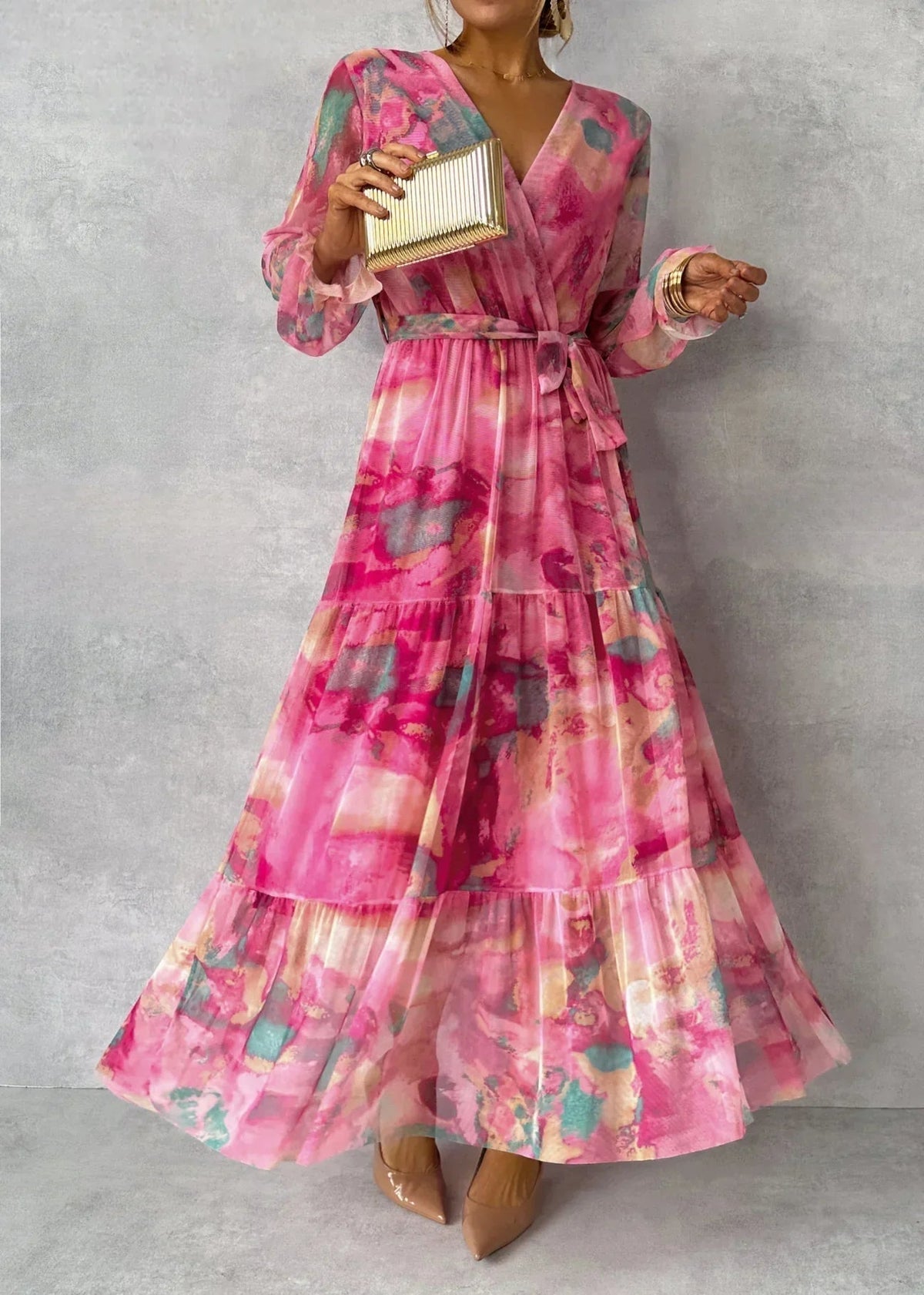 Olivia | Wrap Dress with Floral Print