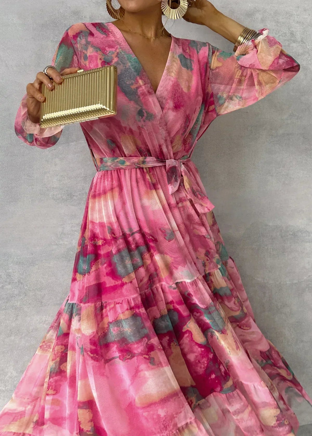Olivia | Wrap Dress with Floral Print