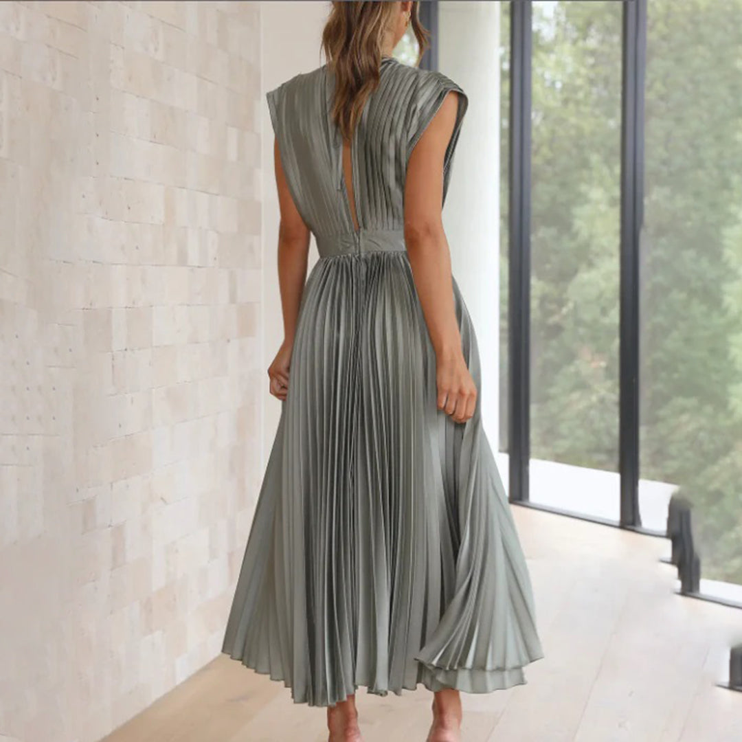 Claire | Timeless Pleated Midi Dress