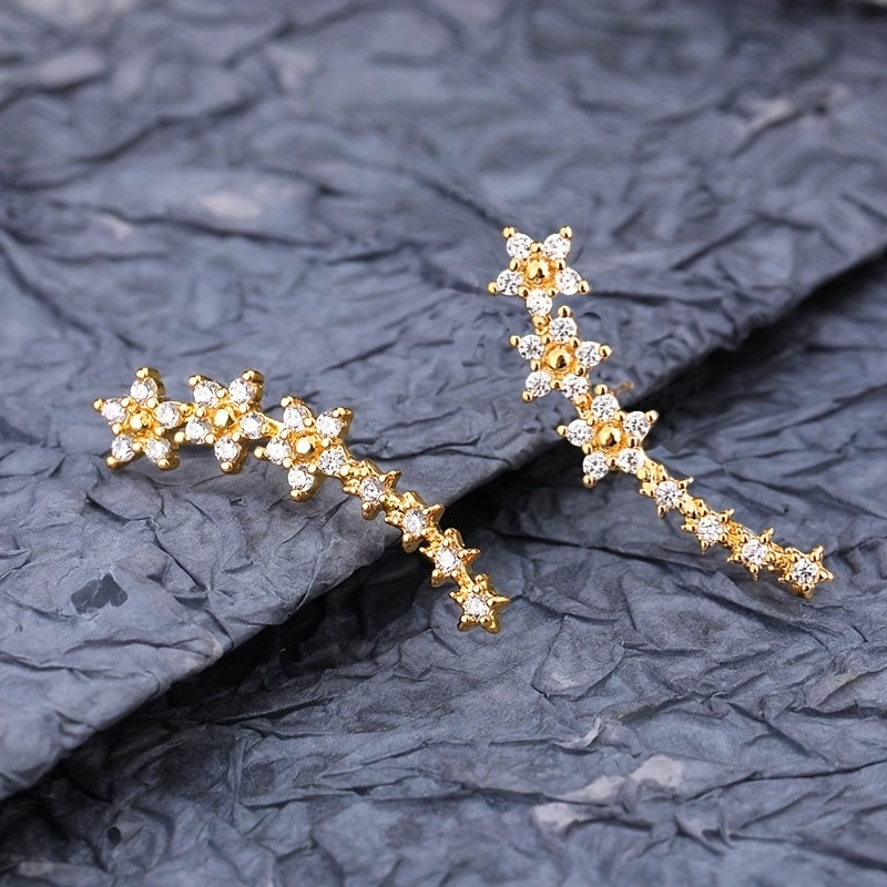 Rosalie | Floral Crystal Earrings