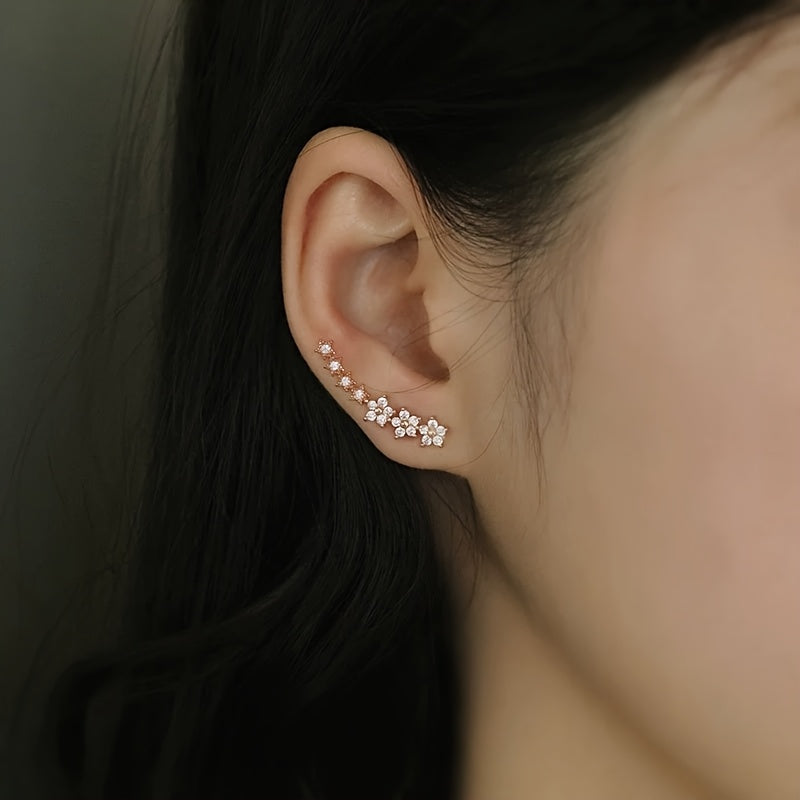 Rosalie | Floral Crystal Earrings